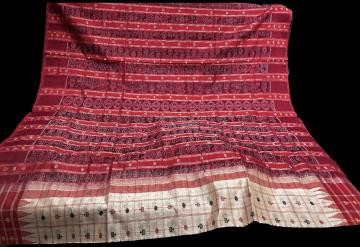 Bapta saree is a type of handwoven saree that is known for its fine texture and intricate designs, w