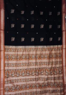 Exquisite Intricately Woven Master weaver s Cotton Bomkai Saree with Blouse Piece