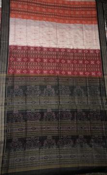 Multicolour Pasapalli and traditional Motifs Ikat Cotton Saree with Blouse Piece
