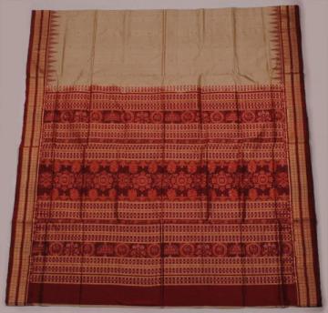Indian Traditional Orissa handloom Bomkai-Ikat Saree Sari
