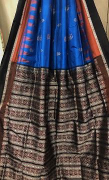 Beautiful Borders Doll And Traditional Motifs Bomkai Silk Saree with Blouse Piece