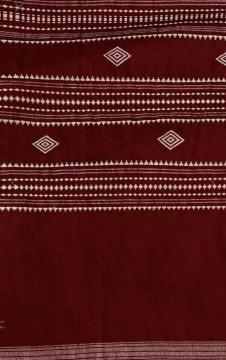 Cotton Kotpad Saree In maroon color