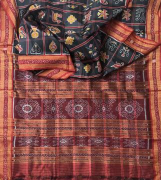 Traditional Nabakothi Khandua Silk Saree without Blouse Piece