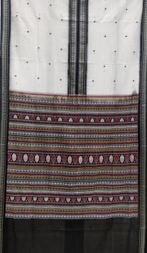 Middle Border Cotton Dongria Saree with Blouse Piece