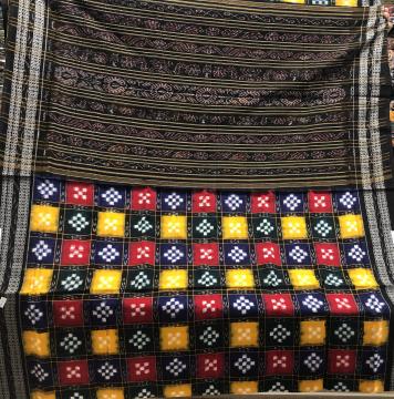 Multicolour kothis Pasapalli Cotton Saree without Blouse piece