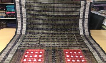 Small Pasapalli Pattern Bichitrapuri Silk Saree with Blouse Piece