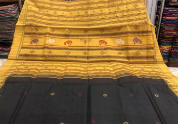 Exclusively woven bird motifs Tasar Silk Saree with blouse Piece