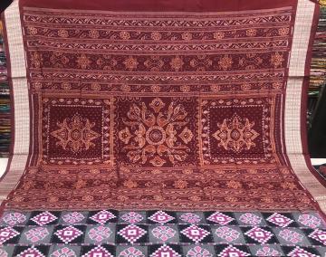 Exquisite double Ikat Pasapalli Silk Saree with Blouse Piece