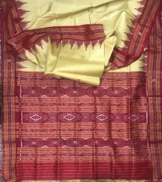 Traditional Khandua Silk Saree without Blouse Piece