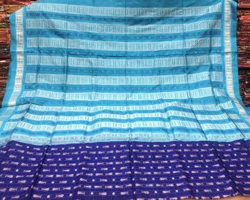 Exclusively Woven Fish and butis Hazarbuti Silk saree with Blouse Piece