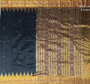 Traditional Ikat Weave Khandua Silk Saree without Blouse Piece