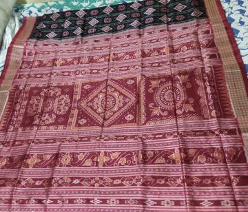 Traditional Aanchal Flower motifs Pasapalli Silk Saree with Blouse Piece