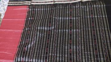 Body Checks Samabalpuri Sachipar Ikat Silk Saree with blouse Piece