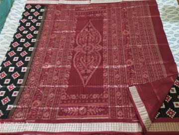 Traditional Aanchal Double Ikat Pasapalli Silk Saree with Blouse Piece
