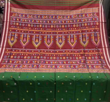 Intricately woven Silk Dolabedi Saree with Blouse Piece