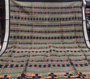 Intricately woven Bomkai Utkallaxmi Silk Saree with Blouse Piece