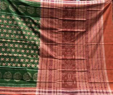 Chakra motifs Cotton Pasapalli Saree with Blouse Piece