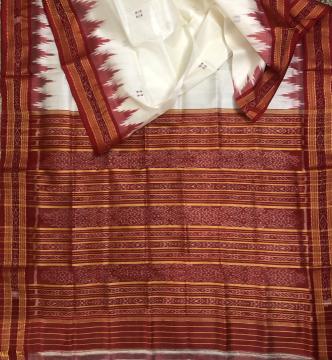 Traditional Khandua Silk Saree without Blouse Piece