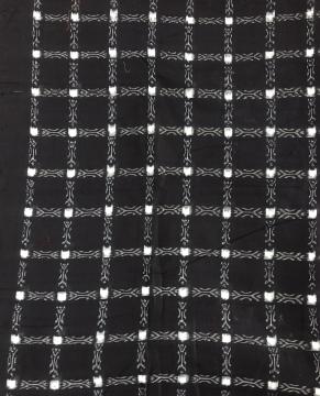 Black and white Cotton Ikat Fabric