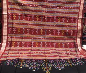 Exclusively woven bird motifs Bomkai silk sarees with blouse piece