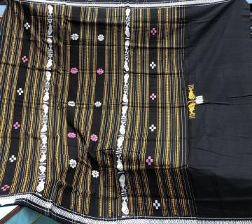 Cotton Dhalapathara Saree in Black