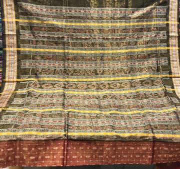 Traditional Aanchal Hazarbuti Tissue Silk Saree with Blouse Piece