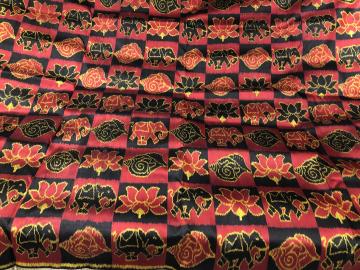 Elephant and lotus motifs Khandua Silk Nabakothi Saree with blouse piece