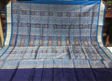 Traditional Aanchal Bomkai Silk Saree with Blouse Piece