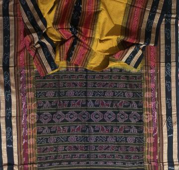 Middle border cotton sachipar saree without blouse piece