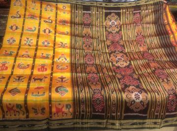 Traditional Nabakothi Khandua Silk Saree without blouse piece