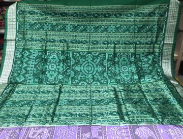 Intricately woven  Sambalpuri Nabakothi Ikat Silk Saree with Blouse Piece