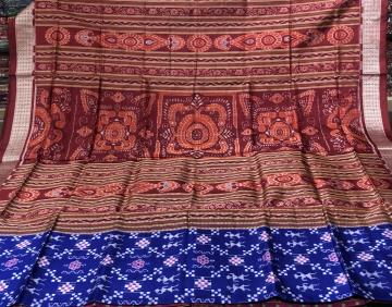 Traditional Aanchal with tribal motifs body Pasapalli Silk Saree with Blouse piece