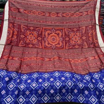 Double Ikat Pasapalli Silk Saree with blouse piece