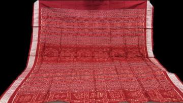 A master piece of Intricate Sambalpuri weaving Nabakothi Silk Saree with Blouse piece