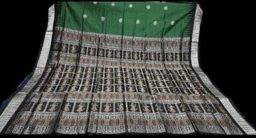 Butis all over body with doll Aanchal Bomkai Silk Saree with blouse piece