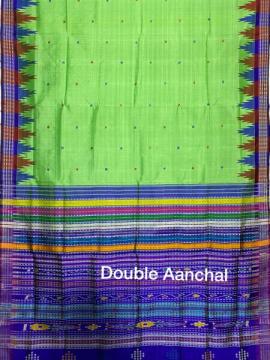 Phoda kumbha border double Aanchal Berhampuri silk saree with blouse piece