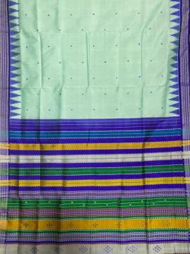 Elegant and beautiful double Aanchal Berhampuri silk saree with blouse piece