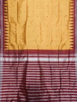 Phoda kumbha border traditional single Aanchal Berhampuri Silk Saree with Blouse Piece