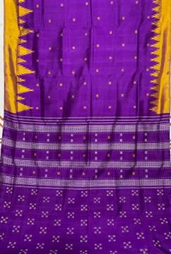 Contemporary design Double Aanchal Berhampuri silk saree