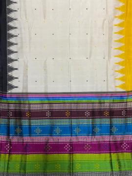 Ganga Jamuna phoda kumbha border double Aanchal Berhampuri silk saree with blouse piece