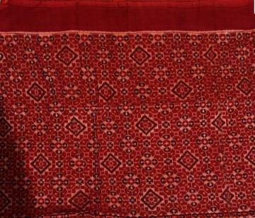 Intricately woven Cotton Ikat Fabric Piece for blouse or jacket stitching