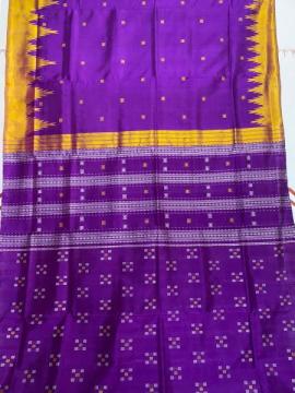 Contemporary design double Aanchal Berhampuri silk saree with blouse piece