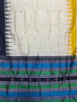 Ganga Jamuna phoda kumbha border thread work double Aanchal Berhampuri silk saree with blouse piece