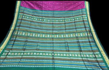 Dongria motifs inspired Silk saree with blouse piece