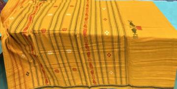 Fish and flower motifs cotton dhalapathara saree