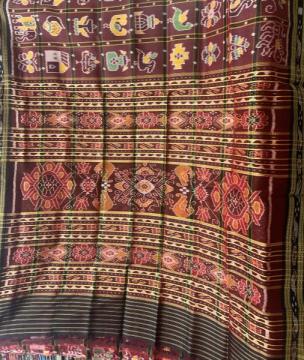 Beautiful Nabakothi Khandua silk saree without blouse piece