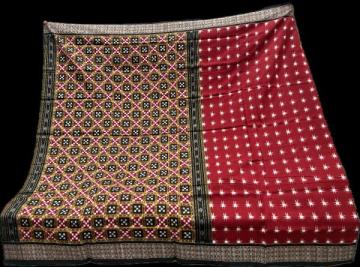Pasapalli Aanchal and pleats cotton Ikat Patli saree with blouse piece