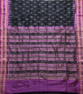 Traditional Ikat weave Khandua Silk Saree without blouse piece