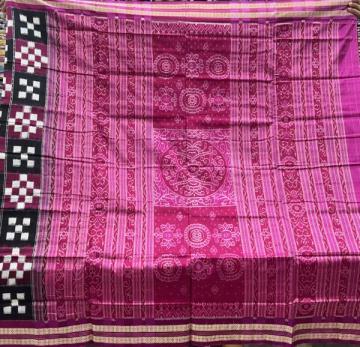 Traditional Aanchal double Ikat pasapalli silk saree with blouse piece