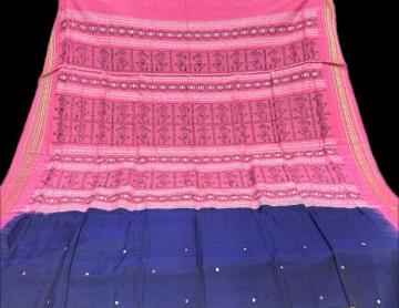 Doll motifs Aanchal Cotton Bomkai saree with Blouse piece